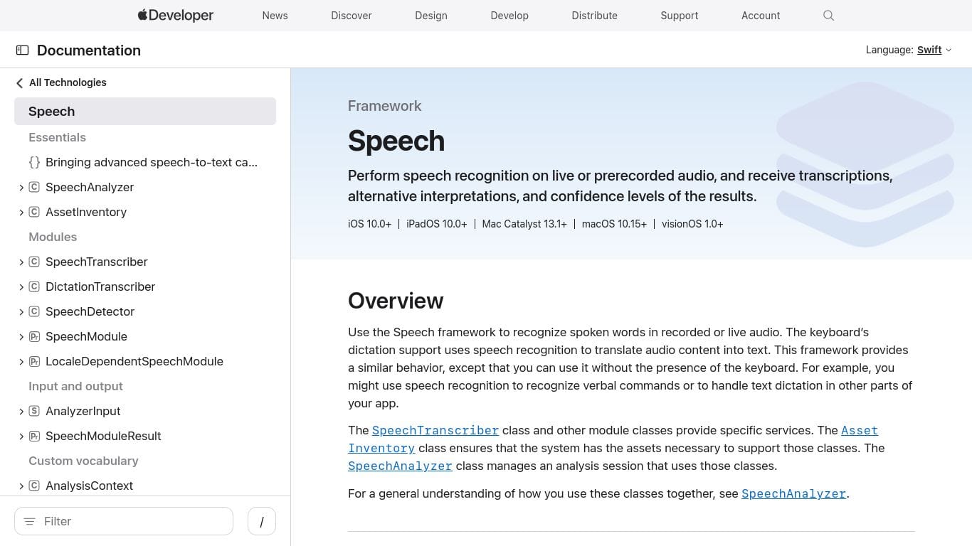 Apple Intelligence // SpeechTranscriber